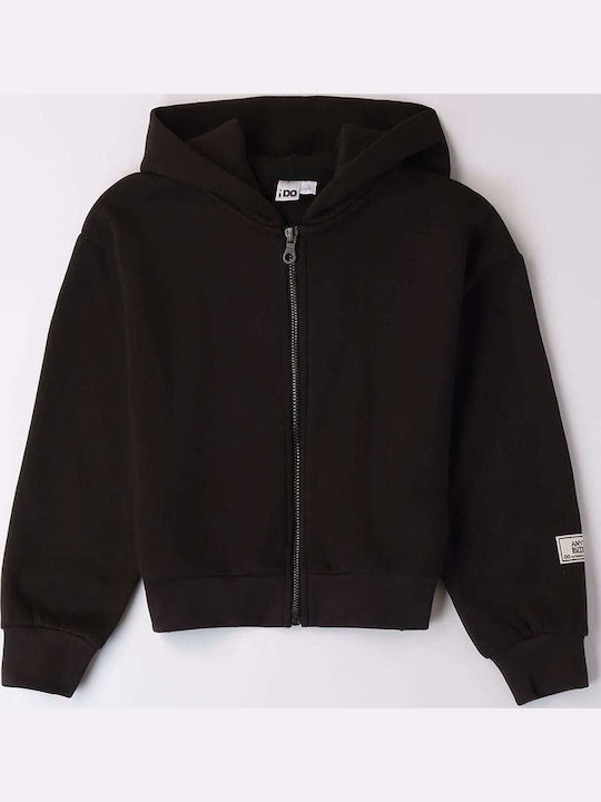 Kinder-Sweatshirtjacke Schwarz