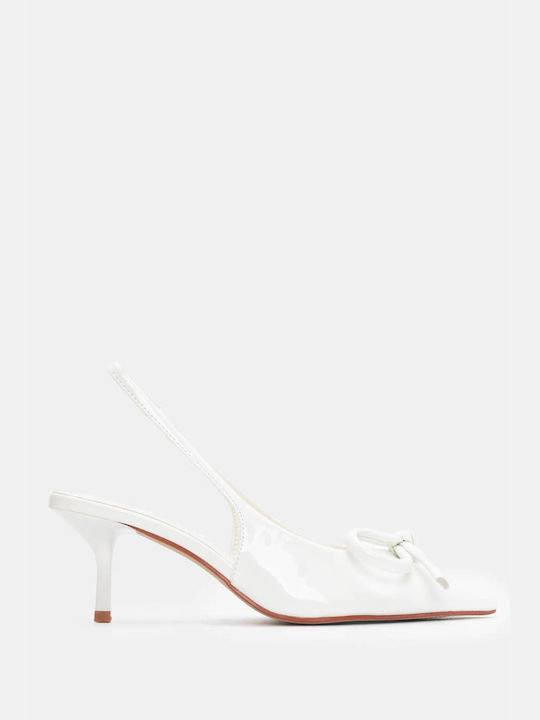 Luigi Pointed Toe White Heels