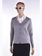Women's Knitted Cardigan with Buttons Grey