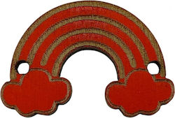 Holzverbinder Regenbogen Rot 26mm 10 Stück