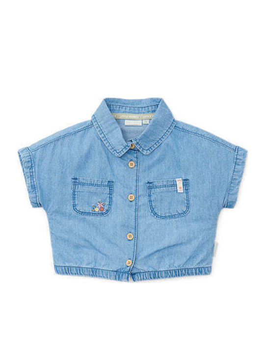 Copii Cămașă Cu mânecă scurtă Denim Denim