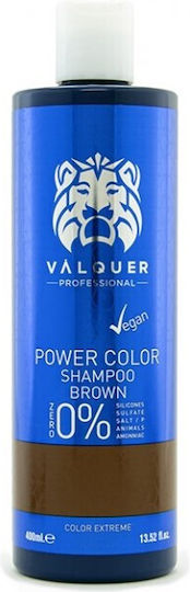 Valquer Power Color Brown Shampoos Glanz für Gefärbt Haare 400ml