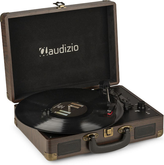 Audizio RP114W 102.045 Грамофон В Куфарче С Предусилвател И Вградени Говорители Кафяв