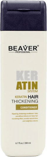 Beaver Keratin Balsam Leave In Reconstrucție/Nutriție pentru Subțire Păr 200ml