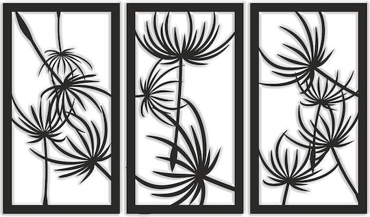 Triptychon Offene Arbeitsplatte Bläser Boho Dekoration 3D Gemälde Wohnzimmer 56x96