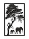 Wall Art Paintings Open Panels Safari Living Room Decoration Elephants 59x95