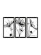 Imagini 3D Triptic Flori Panouri Deschise Decor Boho Plante 56x96
