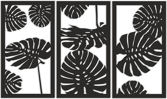 Open Painting Wall Decoration Bedroom Living Room Triptych Leaves 56x96