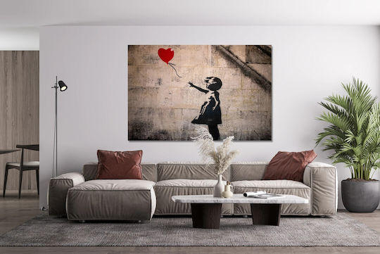 Σύγχρονη Ζωγραφική Καμβά Κορίτσι Μπαλόνι Banksy Ζωγραφική 60x90
