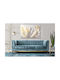 Moderne Gemälde Wohnzimmer Schlafzimmer Blätter Gold Glamour Stil 80x120