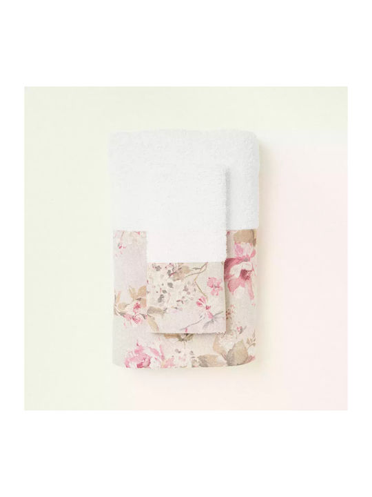 Set of Baby Towels Floral Print 2pcs 379229 Ntampoudis Ntm-379229