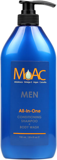 Moac Λάδι για Ντους για Άνδρες με Tea Tree Καταπραϋντικό 750ml