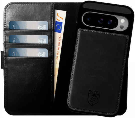 Rosso Elite Wallet Δερμάτινο Μαύρο (Google Pixel 9 Pro XL)