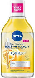 Nivea Illuminating Ефект на мигновен блясък Мицеларна Вода Водоустойчиво Премахване на Грим 400мл