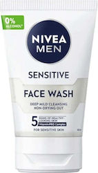 Nivea Мъжки Сензитивен Гел за Почистване на Лиц...