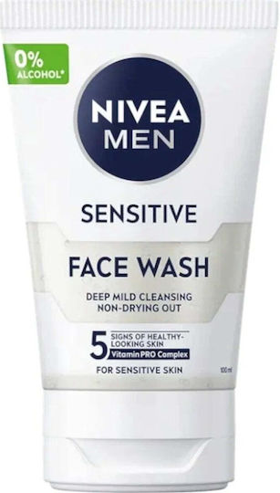 Nivea Men Sensitive Facial Cleansing Gel With Soothing And Redness Reduction Action 100ml