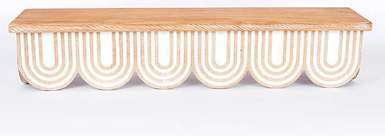 Shelf Wall 60x13x12cm Natural Color With White Shelf Wall 60x13x12cm Natural Color With White