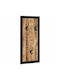 vidaXL Wooden Wall Hanger 6 Hooks Brown 40x2cm