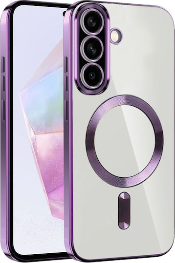 Techsuit Luxury Crystal Umschlag Rückseite Silikon Lila (Samsung Galaxy A36 5G)