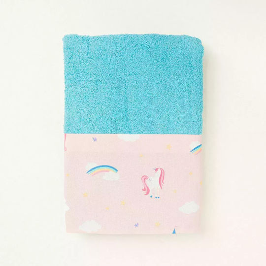 Turquoise Beach Towel Rainbow Print 80 x 380049 cm 380049 Ntampoudis Ntm-380049