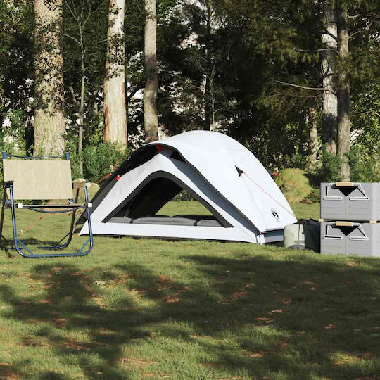 vidaXL Σκηνή Camping Igloo Λευκή για 1 Άτομο 213x84x100εκ. Ύφασμα Συσκότισης