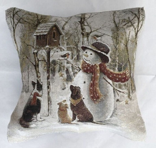 F&L Weihnachtsdekorativer Kissenbezug 43x43cm