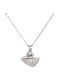 Charm Schwan aus Stahl mit Zirkon