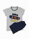 Happy Touch Детска пижама Лятна Grey