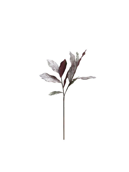 Magnolienblätter Künstlicher Zweig Stoff PVC Silber Bordeaux 78 Set 24 Stück 030780 Stoff PVC