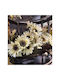 Sunflower Artificial Flower Bouquet Fabric PVC Beige Green 31 Set 12 Pieces 030768 Fabric PVC