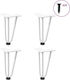 vidaXL Metallic Furniture Leg 4 Pieces Suitable...