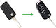Car Key Shell with Blade with 3 Buttons for Peugeot