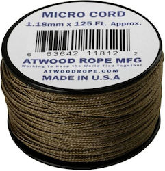 Atwood Ropes Mfg Micro Αρτάνη Νήμα Επιβίωσης 125ft Κογιότ