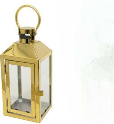 Faitakis Pack Laterne Metallisch Gold 11x11x27cm 1Stück