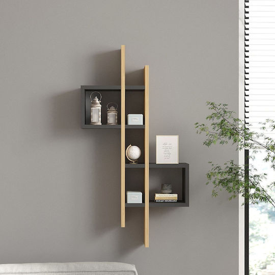 Raft Emse Stejar-Antracit 53.8x19.6x108cm