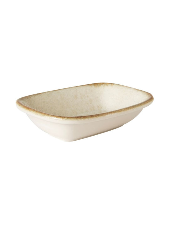 By Bone Dip Serving Bowl Round Beige with Diameter 16cm