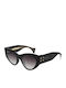 Gucci Damentaschen Sonnenbrille mit Schwarzem Horn umrandetem Rahmen und Grauer Verlaufsfarbe Gläser GG1704S 001