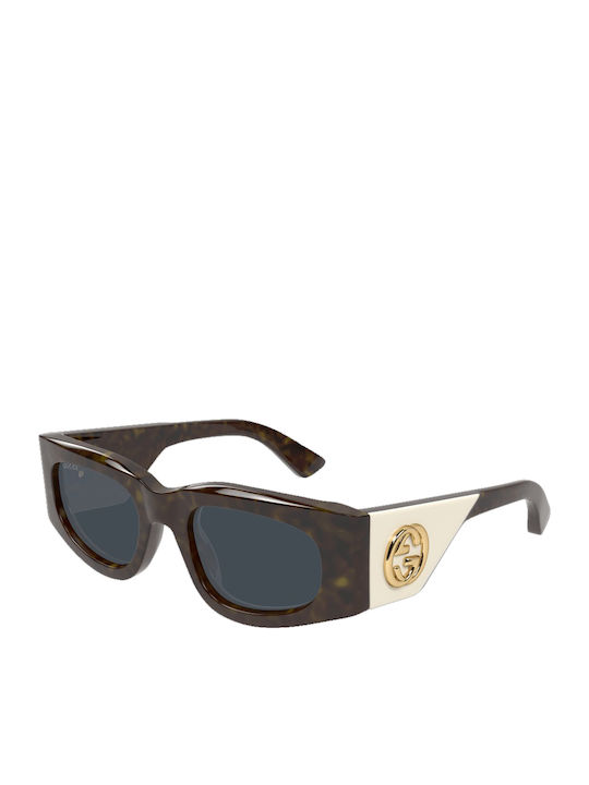 Gucci Sunglasses Brown with Acetate Frame & Blue Lens Gucci Sunglasses Brown with Acetate Frame & Blue Lens