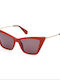 Max & Co Women's Sunglasses with Black Frame and Red Lenses MO0057 66E