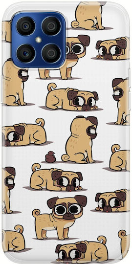 Drăguț Pugs Honor X8 TPU Transparent Silicon Transparent