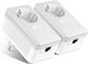 TP-LINK TL-PA4010P KIT v4 Powerline für kabelgebundene Verbindung mit Durchgangssteckdose Steckdose und Anschluss Ethernet