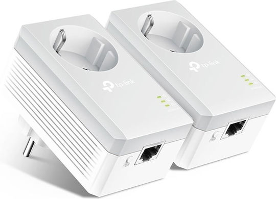 TP-LINK TL-PA4010P KIT v4 Powerline für kabelgebundene Verbindung mit Durchgangssteckdose Steckdose und Anschluss Ethernet