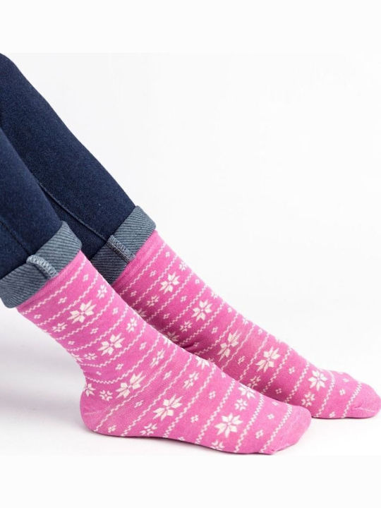Women's Casual Socks Flower I Cotton Pamela 18854 Pink