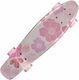 Action One Complete Penny Board Flowers 56 X 15 Cm Double Print Metallic Pink