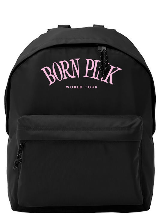 Pegasus Lux In Tenebris Black Pink Born Pink Σχολική Τσάντα Πλάτης Μαύρη