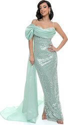 RichgirlBoudoir Dress with Sequins Wedding - Christening Green