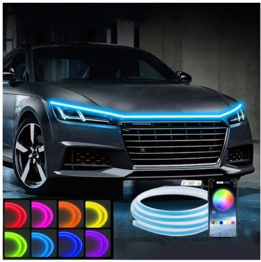 Bandă LED Idealstore Capotă 12V 180cm Lumină Multicoloră IP68 Rezistentă la Apă Funcționează la Interval de Temperatură -30 până la +70 Grade Celsius