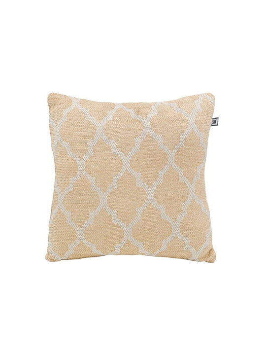 Fylliana Fylliana Sofa Cushion Jacaurd 100% Cotton Beige 45x45cm