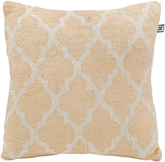 Fylliana Fylliana Sofa Cushion Jacaurd 100% Cotton Beige 45x45cm