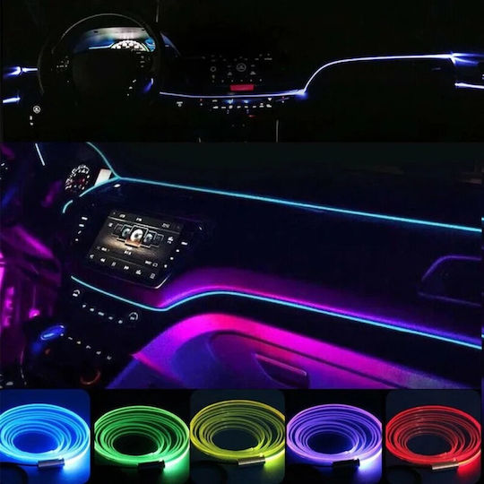 Fir Neon LED RGB Idealstore Conexiune USB Alimentare 5V Lungime 7m Include Ștecher de Conexiune Vine cu Telecomandă Ușor de Instalare
